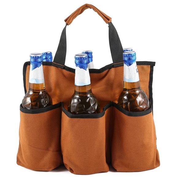 Boutique Other - 6-Pack Beverage Caddy, Brown
